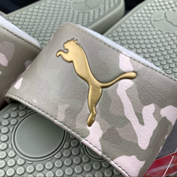 Puma Cool Cat Forest Camo Women’s Slides - Picture 6 of 9